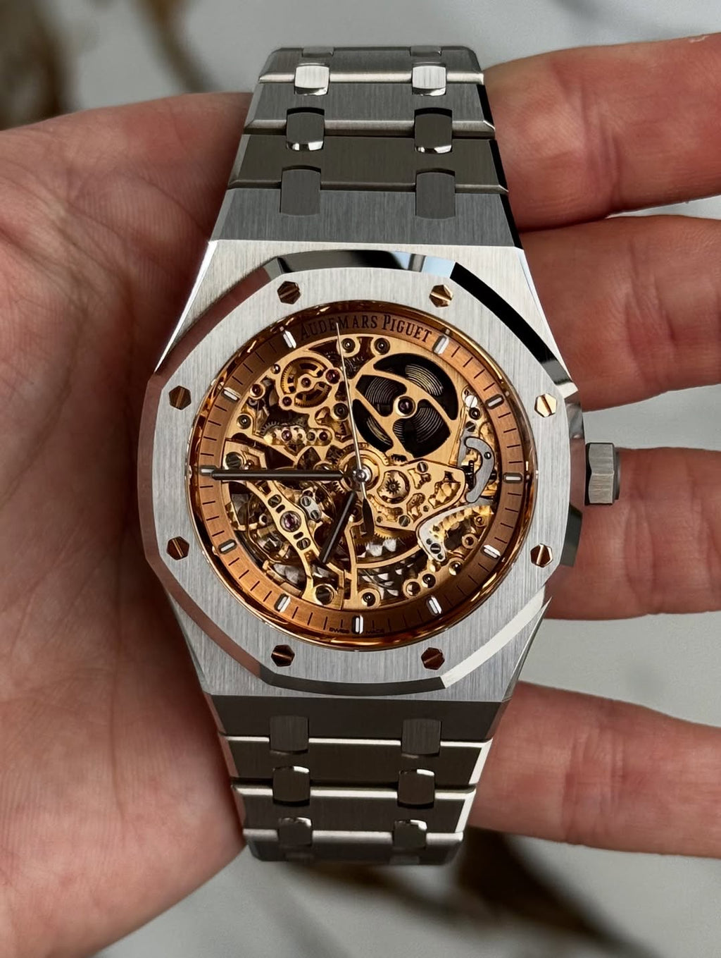 Audemars Piguet Royal Oak Skeleton Salmon